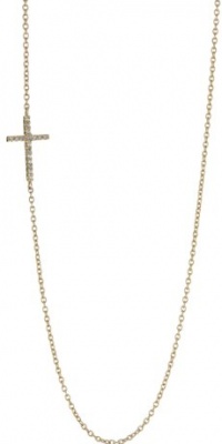 Mizuki 14k Side Cross Diamond Necklace, 16 Mizuki 14k Side Cross Diamond Necklace, 16