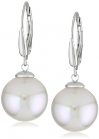 Majorica Sterling Silver 10mm White Round Drop Earrings Majorica Sterling Silver 10mm White Round Drop Earrings