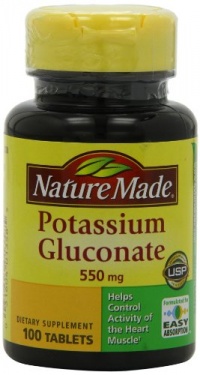 Nature Made Potassium Gluconate 550mg, 100 Tablets (Pack of 3) Nature Made Potassium Gluconate 550mg, 100 Tablets (Pack of 3)
