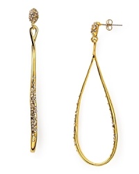 Set a striking style standard with this pair of crystal-encrusted drop earrings from Alexis Bittar. Shapely with a hint of sparkle, these modern classics define a day-to-night look. Set a striking style standard with this pair of crystal-encrusted drop earrings from Alexis Bittar. Shapely with a hint of sparkle, these modern classics define a day-to-night look.
