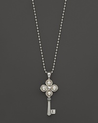 Lagos Sterling Silver Pearl Key Pendant Necklace, 34 Lagos Sterling Silver Pearl Key Pendant Necklace, 34
