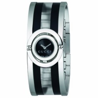 Gucci Women's YA112516 Twirl Small Black and Transparent Acetate Bangle Watch Gucci Women's YA112516 Twirl Small Black and Transparent Acetate Bangle Watch