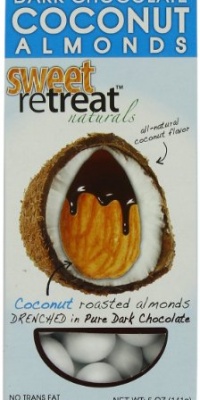 Sweet Retreat Naturals Roasted Almonds with Dark Chocolate, Coconut, 5-Ounce Sweet Retreat Naturals Roasted Almonds with Dark Chocolate, Coconut, 5-Ounce