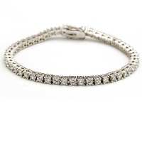4.5 Carat Sterling Silver CZ Tennis Bracelet 4.5 Carat Sterling Silver CZ Tennis Bracelet