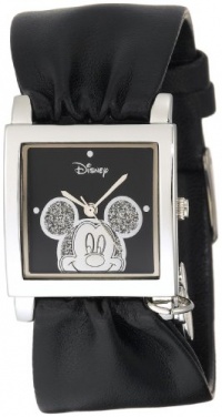 Disney Unisex MK1030 Mickey Mouse Black Strap with Icon Charm Watch Disney Unisex MK1030 Mickey Mouse Black Strap with Icon Charm Watch