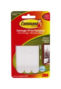 Command Medium Picture Hanging Strips, 3-Strip Command Medium Picture Hanging Strips, 3-Strip