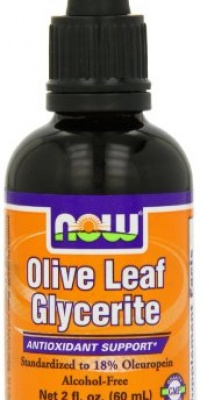 NOW Foods Olive Leaf Glycerite 18% Oleuropein , 2 ounce NOW Foods Olive Leaf Glycerite 18% Oleuropein , 2 ounce