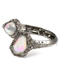 Shape meets sparkle with this crystal and quartz bracelet from Alexis Bittar. Touting an edgy look, it ensures you always have something striking up your sleeve. Shape meets sparkle with this crystal and quartz bracelet from Alexis Bittar. Touting an edgy look, it ensures you always have something striking up your sleeve.