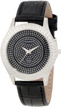 Akribos XXIV Women's AKR464BK Brillianaire Diamond Black Swiss Quartz Strap Watch Akribos XXIV Women's AKR464BK Brillianaire Diamond Black Swiss Quartz Strap Watch