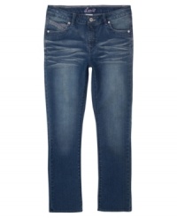 Super skinny and extra stylish, her favorite Levi's get glammed up with sparkly rhinestones and embroidery. Super skinny and extra stylish, her favorite Levi's get glammed up with sparkly rhinestones and embroidery.