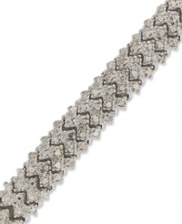 Simply elegant. This bracelet from Victoria Townsend is plated in sterling silver and adorned with diamonds for a stunning visual effect. Approximate length: 7 inches. Simply elegant. This bracelet from Victoria Townsend is plated in sterling silver and adorned with diamonds for a stunning visual effect. Approximate length: 7 inches.