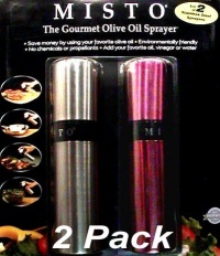 Misto The Gourment Olive Oil Sprayer 2-Pack Silver & Purple Misto The Gourment Olive Oil Sprayer 2-Pack Silver & Purple