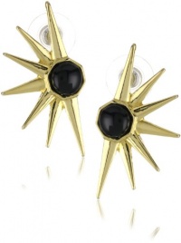 House of Harlow 1960 Black Cabochon Star Earrings House of Harlow 1960 Black Cabochon Star Earrings