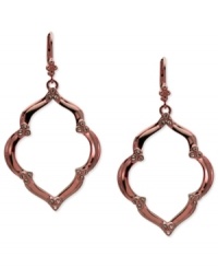 Abroad appeal. With a design inspired by the city of Marrakesh, Lucky Brand's drop earrings offer an old-world aesthetic with a modern touch. Crafted from rose gold-tone mixed metal with crystal accents. Approximate drop: 3-3/8 inches. Abroad appeal. With a design inspired by the city of Marrakesh, Lucky Brand's drop earrings offer an old-world aesthetic with a modern touch. Crafted from rose gold-tone mixed metal with crystal accents. Approximate drop: 3-3/8 inches.