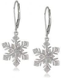 XPY Sterling Silver Snowflake Diamond Earrings (.07 cttw, I-J Color, I2-I3 Clarity) XPY Sterling Silver Snowflake Diamond Earrings (.07 cttw, I-J Color, I2-I3 Clarity)
