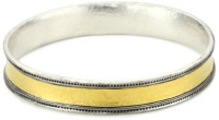 GURHAN Lancelot Silver and Gold Hammered Bangle Bracelet GURHAN Lancelot Silver and Gold Hammered Bangle Bracelet