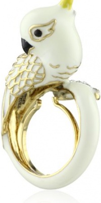 Juicy Couture Palm Beach Poolside Cockatoo White Ring, Size 7 Juicy Couture Palm Beach Poolside Cockatoo White Ring, Size 7