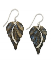 Add an element of nature. Jody Coyote's earthy earring style feature iridescent bronze patina leaves accented by sweeps of sterling silver on french wire. Approximate drop: 1-1/2 inches. Add an element of nature. Jody Coyote's earthy earring style feature iridescent bronze patina leaves accented by sweeps of sterling silver on french wire. Approximate drop: 1-1/2 inches.