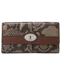 Get organized in the most exotic way with this posh, python-embossed leather clutch from Fossil. Ideally sized to slip inside a handbag, it boasts plenty of pockets and compartments for all the essentials. Get organized in the most exotic way with this posh, python-embossed leather clutch from Fossil. Ideally sized to slip inside a handbag, it boasts plenty of pockets and compartments for all the essentials.