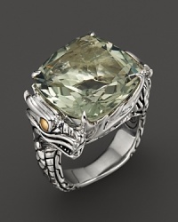 John Hardy Naga 18K Gold and Sterling Silver Batu Square Green Amethyst Ring John Hardy Naga 18K Gold and Sterling Silver Batu Square Green Amethyst Ring