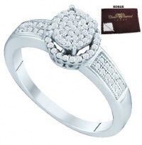 Sophisticated You Are My world Ring of 10KWG Jotted with .25CT Sparkling White Diamonds All Over - Incl. ClassicDiamondHouse Free Gift Box & Cleaning Cloth Sophisticated You Are My world Ring of 10KWG Jotted with .25CT Sparkling White Diamonds All Over - Incl. ClassicDiamondHouse Free Gift Box & Cleaning Cloth