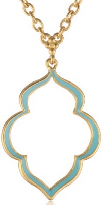 T Tahari Essentials Marrakesh Gold and Turquoise Enamel Pendant Necklace T Tahari Essentials Marrakesh Gold and Turquoise Enamel Pendant Necklace