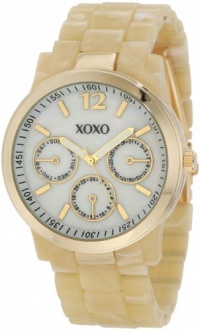 XOXO Women's XO5512 Horn Color Bracelet with Gold Case Watch XOXO Women's XO5512 Horn Color Bracelet with Gold Case Watch