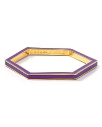 A bright study in geometry, this kate spade new york bangle is a six-sided statement piece, plated in gold with a hint of color. A bright study in geometry, this kate spade new york bangle is a six-sided statement piece, plated in gold with a hint of color.