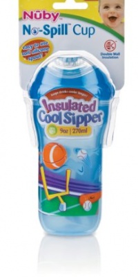 Nuby 9 oz No-Spill Insulated Cool Sipper, Colors May Vary Nuby 9 oz No-Spill Insulated Cool Sipper, Colors May Vary
