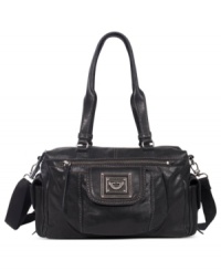 A lady-like silhouette gets an edgy upgrade with this downtown design from The Sak. With a plethora of pockets, generous interior and utilitarian hardware; it's an obvious example of urban-chic style. A lady-like silhouette gets an edgy upgrade with this downtown design from The Sak. With a plethora of pockets, generous interior and utilitarian hardware; it's an obvious example of urban-chic style.