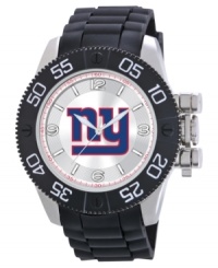 Root for your team 24/7 with this sporty watch from Game Time. Features a New York Giants logo at the dial. Root for your team 24/7 with this sporty watch from Game Time. Features a New York Giants logo at the dial.