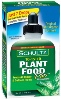 Schultz All Purpose Plant Food Plus 10-15-10, 4 fl oz. 1011 Schultz All Purpose Plant Food Plus 10-15-10, 4 fl oz. 1011