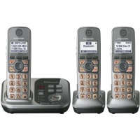 Panasonic KX-TG7733S DECT 6.0 Link-to-Cell via Bluetooth Cordless Phone with Answering System, Silver, 3 Handsets Panasonic KX-TG7733S DECT 6.0 Link-to-Cell via Bluetooth Cordless Phone with Answering System, Silver, 3 Handsets