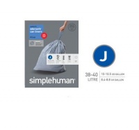 simplehuman Custom Fit OdorsorbTrash Can Liner J, 38- 40-Liter / 10- 10-1/2-Gallon, 40-Count simplehuman Custom Fit OdorsorbTrash Can Liner J, 38- 40-Liter / 10- 10-1/2-Gallon, 40-Count