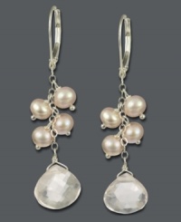 Perfectly polished. Add a touch of shimmer to any look with clusters of pink cultured freshwater pearls (4-1/2-5 mm) and faceted rose quartz teardrops (10-1/2 ct. t.w.). Crafted in sterling silver. Approximate drop: 1-3/4 inches. Perfectly polished. Add a touch of shimmer to any look with clusters of pink cultured freshwater pearls (4-1/2-5 mm) and faceted rose quartz teardrops (10-1/2 ct. t.w.). Crafted in sterling silver. Approximate drop: 1-3/4 inches.