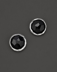 Deep black onyx lends a touch of intrigue to these stud earrings from Ippolita. Deep black onyx lends a touch of intrigue to these stud earrings from Ippolita.