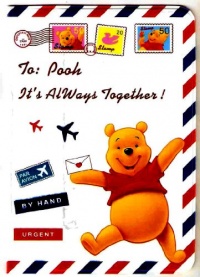 Pooh Bear Airmail Post Stamps Disney Passport Cover Pooh Bear Airmail Post Stamps Disney Passport Cover