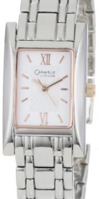 Caravelle by Bulova Women's 45L123 Beveled Edge Tank Case Watch Caravelle by Bulova Women's 45L123 Beveled Edge Tank Case Watch