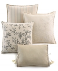 Pinnacle of grace. Elegant cream floral embroidery cascades over soft silk, presenting a purely romantic decorative bedding accent from Lauren Ralph Lauren. (Clearance) Pinnacle of grace. Elegant cream floral embroidery cascades over soft silk, presenting a purely romantic decorative bedding accent from Lauren Ralph Lauren. (Clearance)