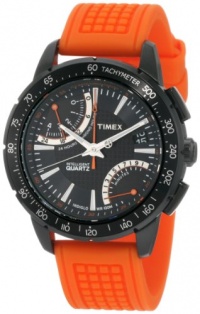 Timex Men's T2N707 Intelligent Quartz SL Series Fly-Back Chronograph Orange Silicone Strap Watch Timex Men's T2N707 Intelligent Quartz SL Series Fly-Back Chronograph Orange Silicone Strap Watch