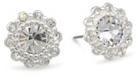 Nine West We Do I Do Crystal Silver-Tone Crystal Flower Stud Earrings Nine West We Do I Do Crystal Silver-Tone Crystal Flower Stud Earrings