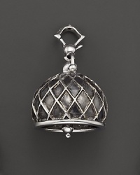 Inspired by Zen philosophy, this intricately detailed, blackened and polished sterling silver meditation bell from Paul Morelli jingles softly. Inspired by Zen philosophy, this intricately detailed, blackened and polished sterling silver meditation bell from Paul Morelli jingles softly.
