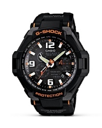 There's value in the shock. G-Shock's oversized watch is designed for maximum performance and style, boasting a bold dial and built-tough attitude. There's value in the shock. G-Shock's oversized watch is designed for maximum performance and style, boasting a bold dial and built-tough attitude.