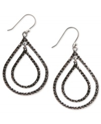 Good to the last teardrop, these earrings from Lucky Brand are crafted from silver-tone mixed metal with glass accents to add luster. Approximate drop: 2 inches. Good to the last teardrop, these earrings from Lucky Brand are crafted from silver-tone mixed metal with glass accents to add luster. Approximate drop: 2 inches.