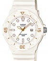 Casio #LRW200H-7E2V Women's White Rubber Band 100M Sports Analog Watch