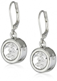 T Tahari Silver-Tone and Crystal Drop Earrings T Tahari Silver-Tone and Crystal Drop Earrings