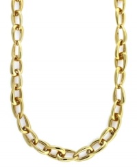 Drops of golden sun. This elegant link necklace from Vince Camuto features oblong links crafted in gold tone mixed metal. Approximate length: 30 inches.