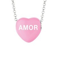 Sweetheart Jewelry Sterling Silver 12mm Colored Enamel Heart Pendant Necklace Sweetheart Jewelry Sterling Silver 12mm Colored Enamel Heart Pendant Necklace