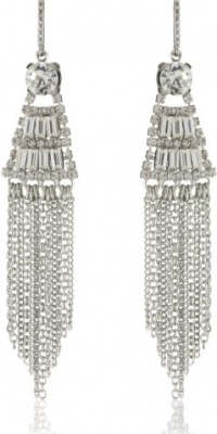 ABS By Allen Schwartz High Drama Silver-Tone Chandelier Chain Earrings ABS By Allen Schwartz High Drama Silver-Tone Chandelier Chain Earrings