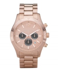 Make a bold statement of style with this warm Layton watch by Michael Kors. Make a bold statement of style with this warm Layton watch by Michael Kors.